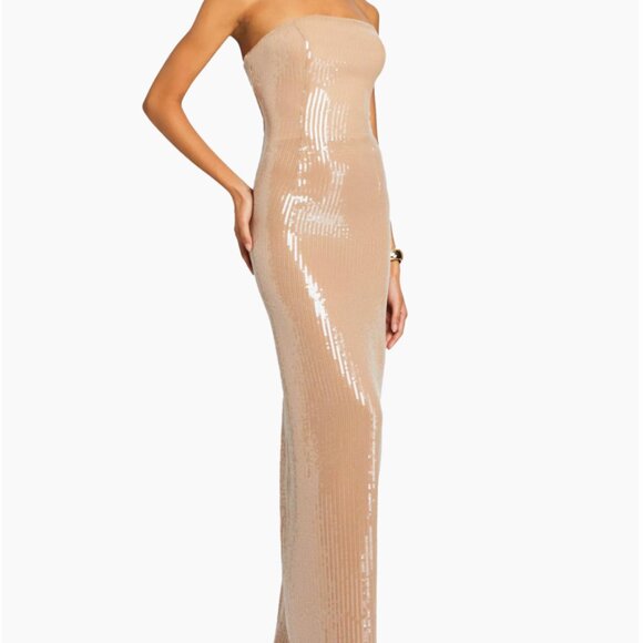 Retrofête Ember Dress - Sequin Nude Gown - Picture 5 of 6
